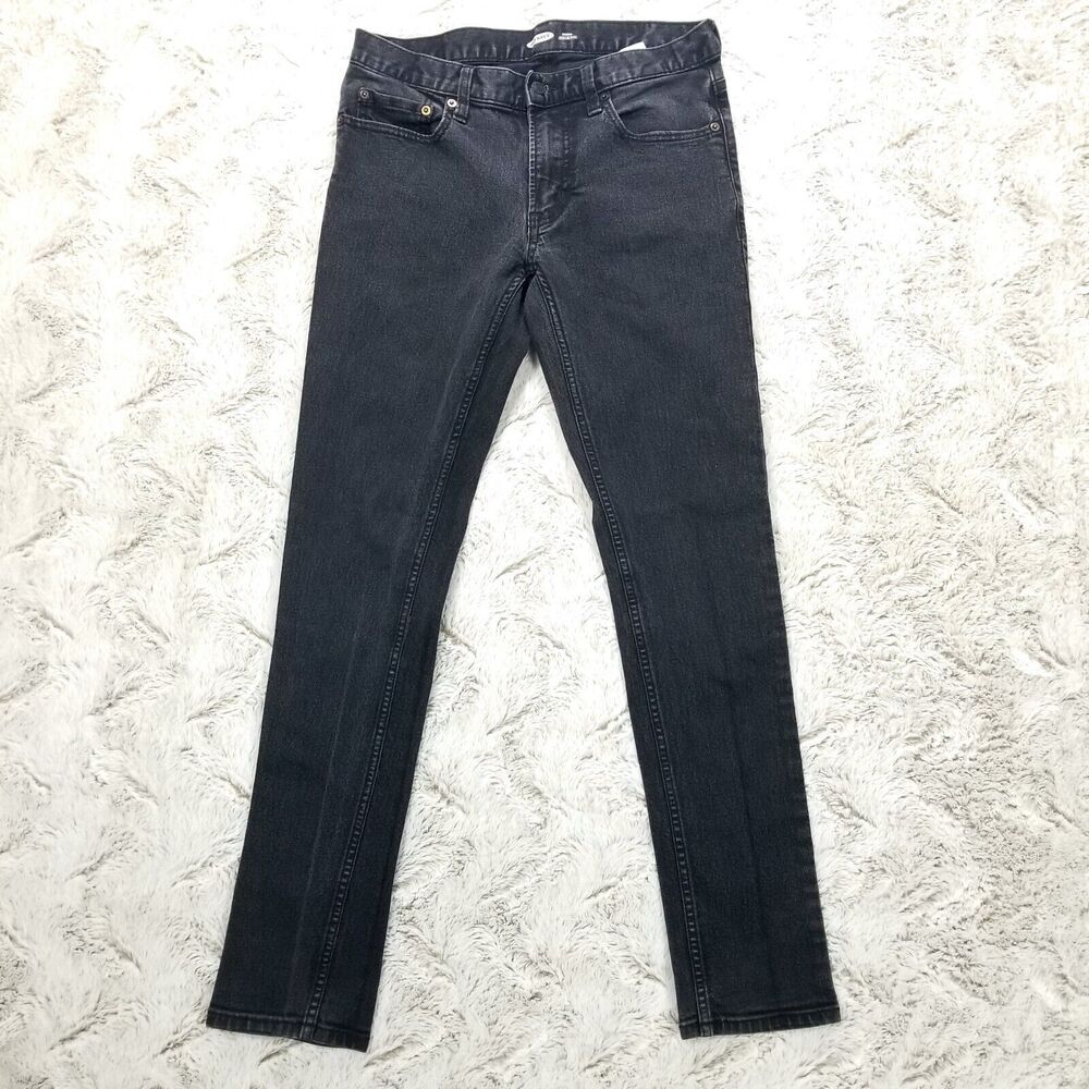 Old Navy Jeans Mens 30×32 Black Skinny Built In Flex Dark Wash Denim